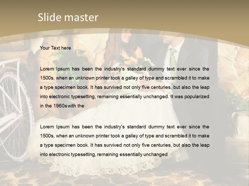 Married Dress Lady PowerPoint Template