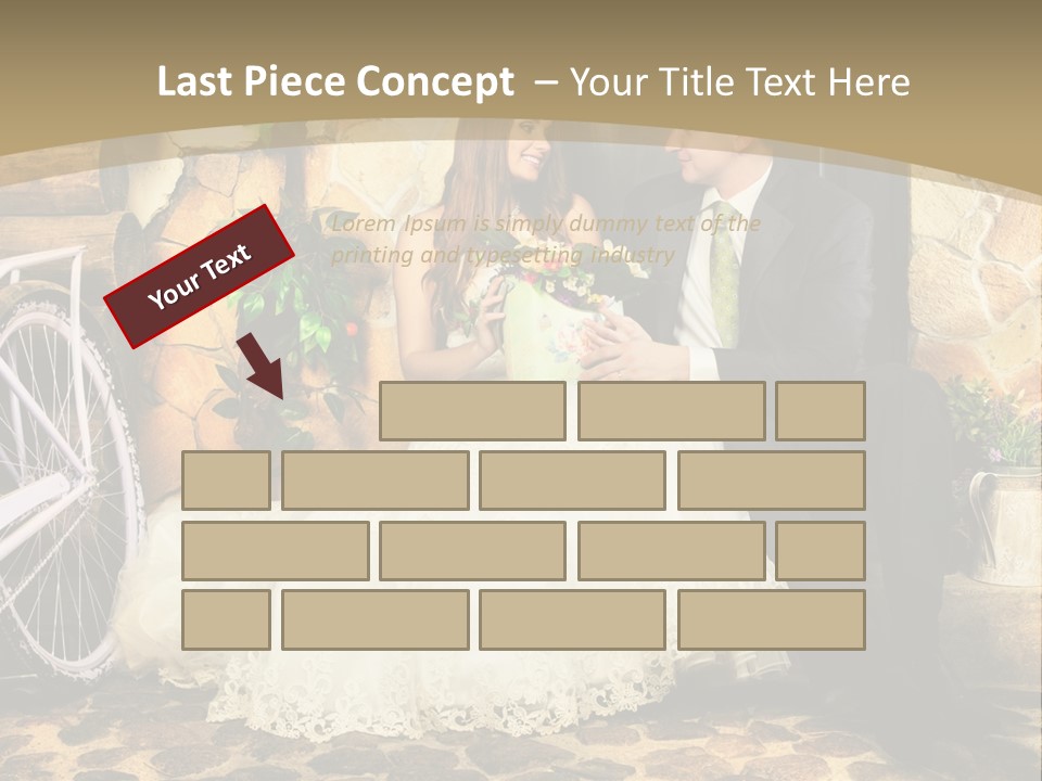 Married Dress Lady PowerPoint Template