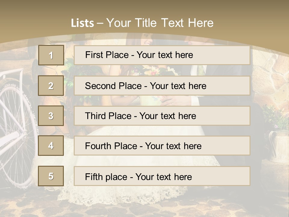 Married Dress Lady PowerPoint Template