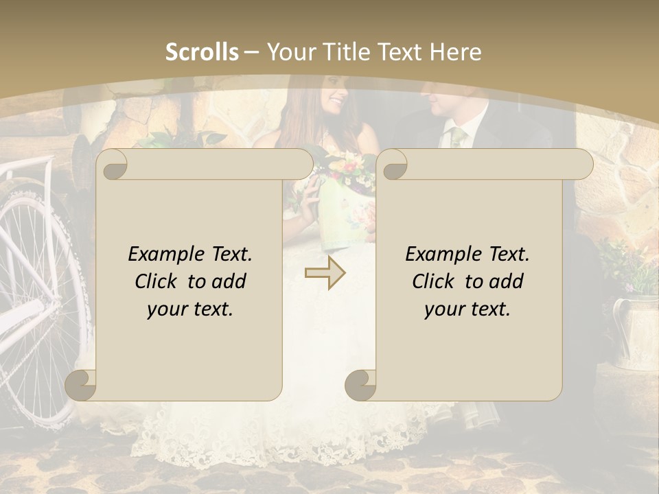 Married Dress Lady PowerPoint Template