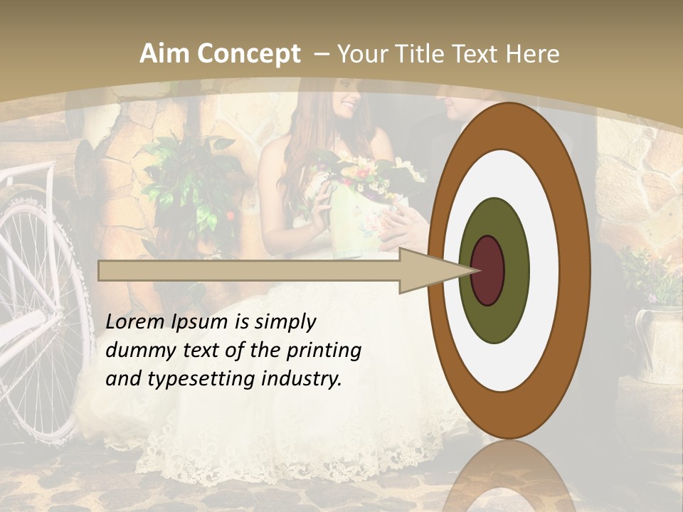 Married Dress Lady PowerPoint Template