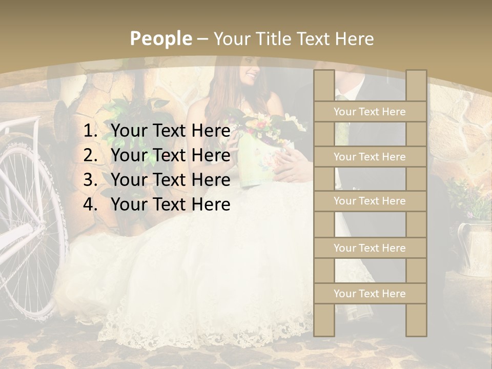 Married Dress Lady PowerPoint Template