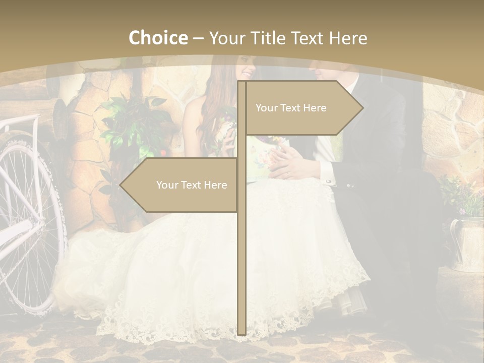 Married Dress Lady PowerPoint Template