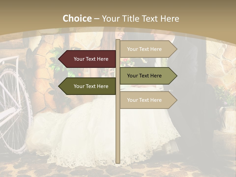 Married Dress Lady PowerPoint Template