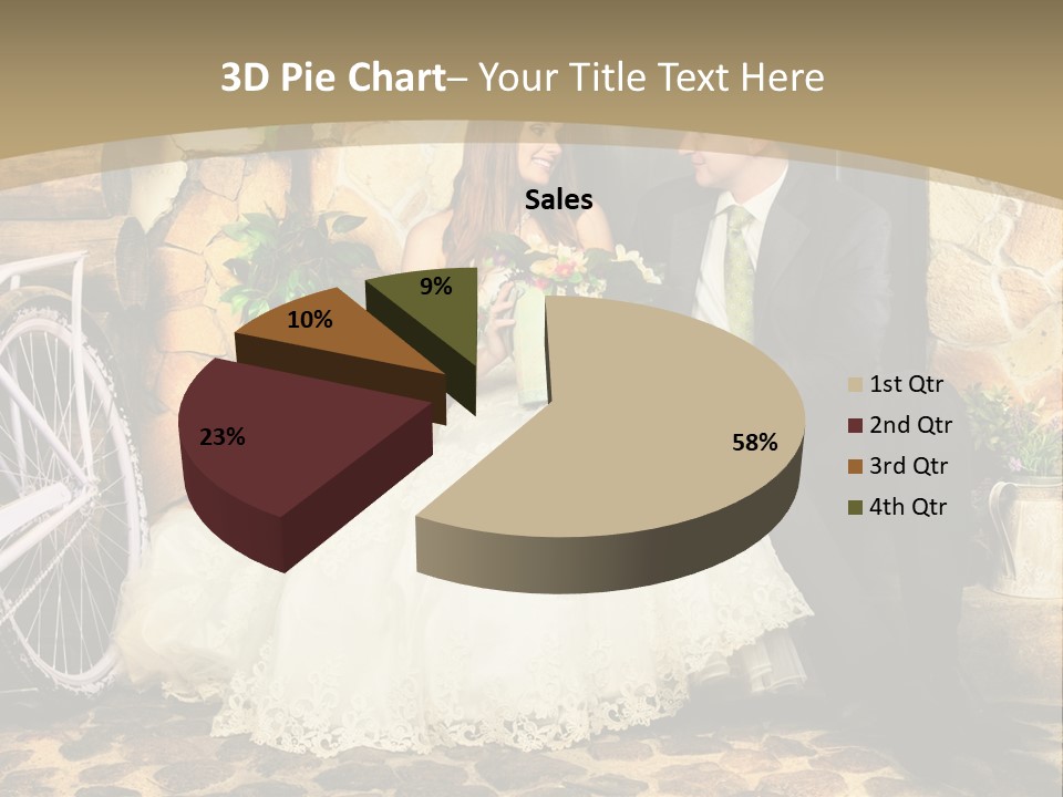 Married Dress Lady PowerPoint Template