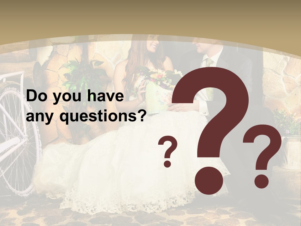 Married Dress Lady PowerPoint Template