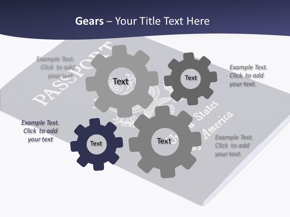 Custom America Passport PowerPoint Template