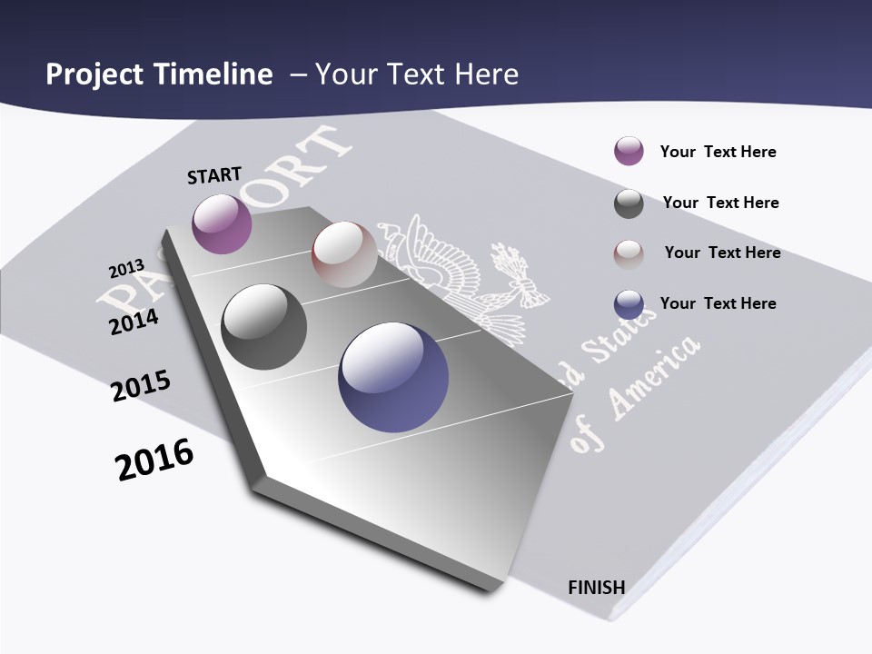 Custom America Passport PowerPoint Template
