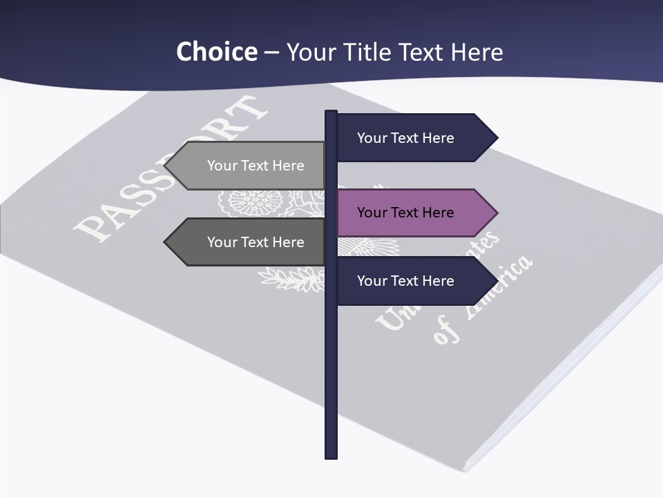 Custom America Passport PowerPoint Template