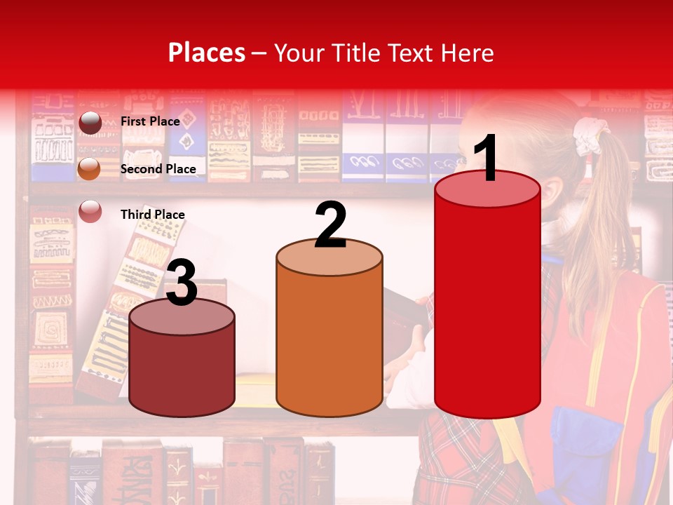 Stack Schoolchild Library PowerPoint Template