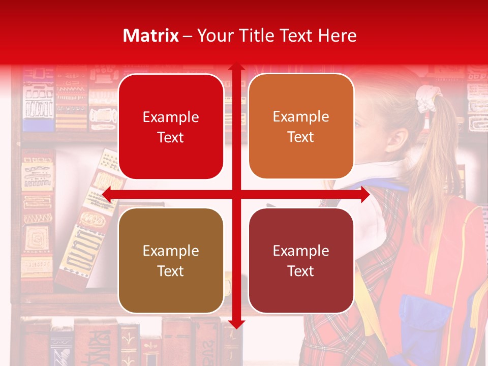Stack Schoolchild Library PowerPoint Template