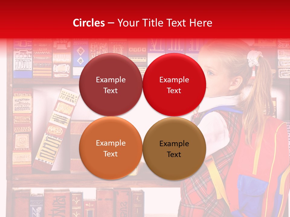 Stack Schoolchild Library PowerPoint Template