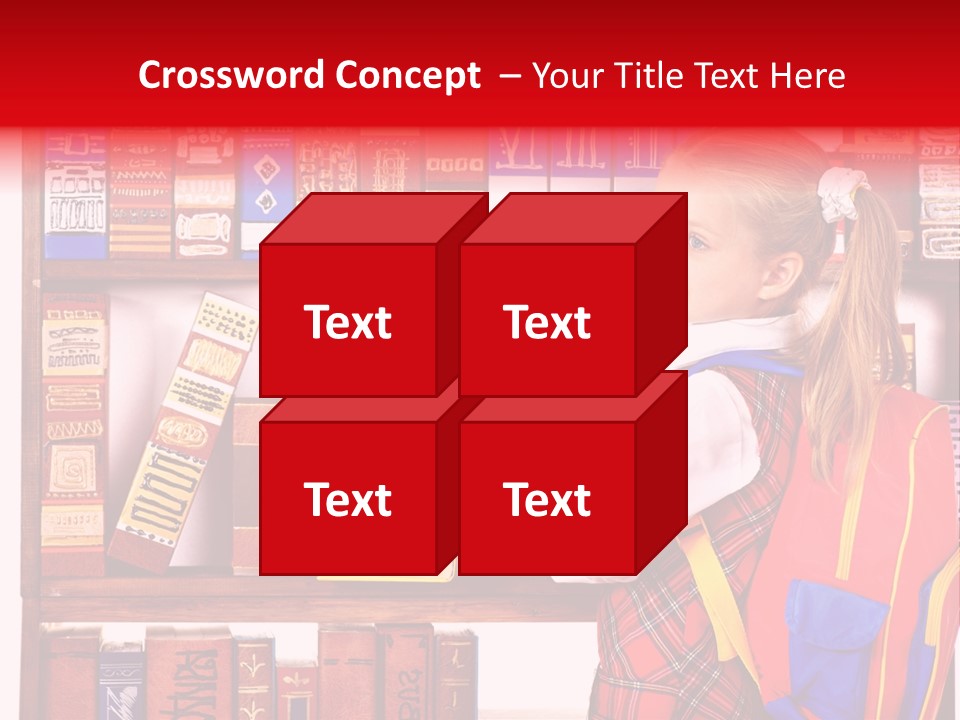 Stack Schoolchild Library PowerPoint Template