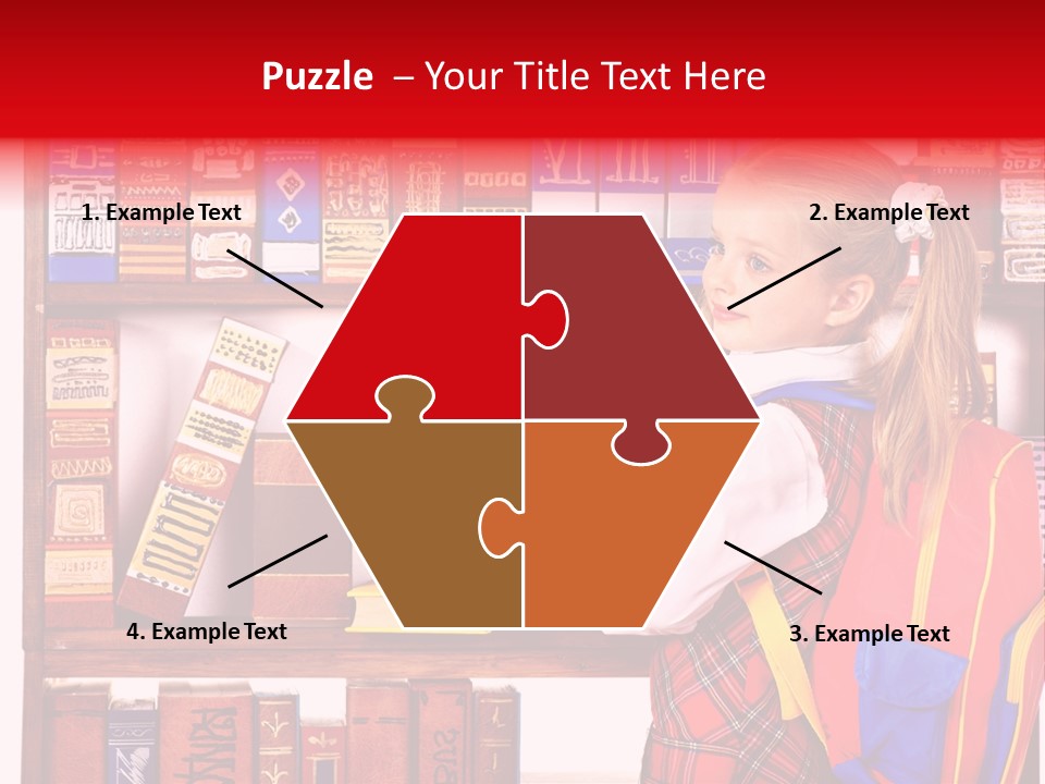 Stack Schoolchild Library PowerPoint Template