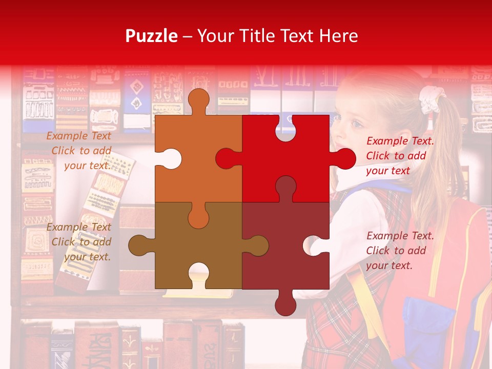 Stack Schoolchild Library PowerPoint Template