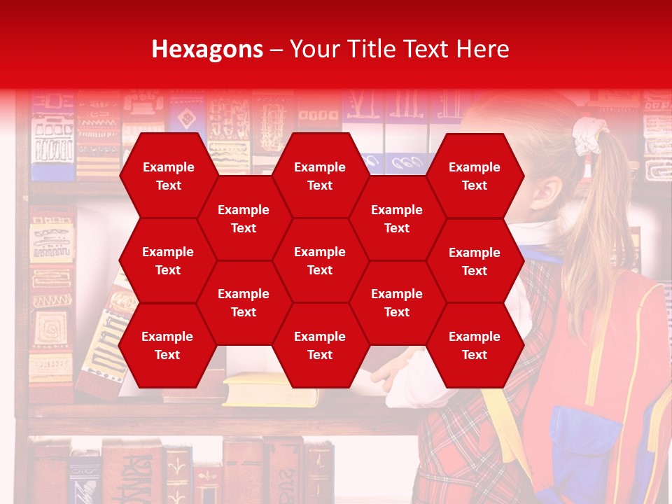 Stack Schoolchild Library PowerPoint Template