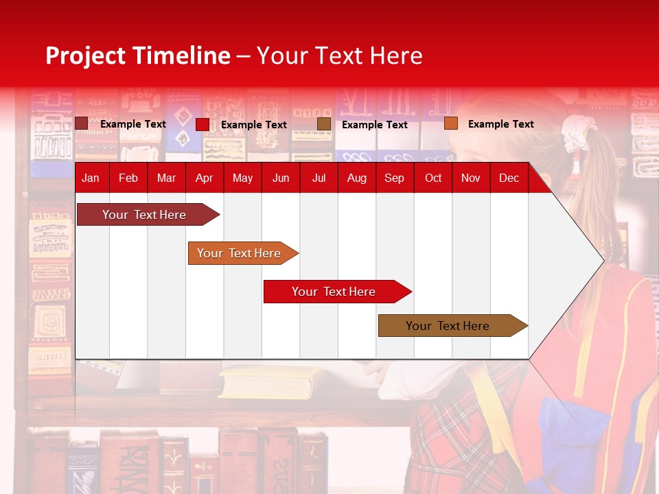 Stack Schoolchild Library PowerPoint Template