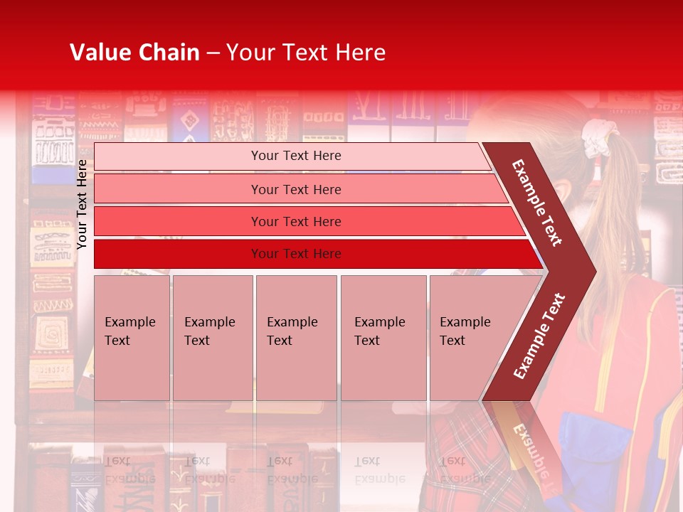 Stack Schoolchild Library PowerPoint Template