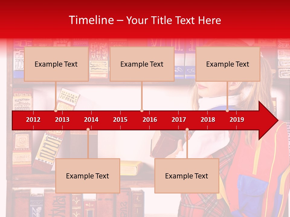 Stack Schoolchild Library PowerPoint Template