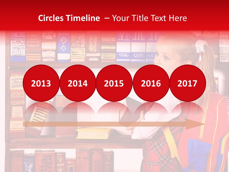 Stack Schoolchild Library PowerPoint Template