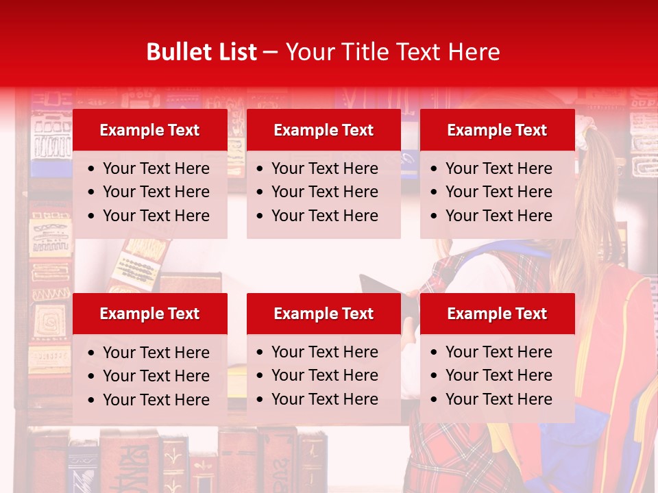 Stack Schoolchild Library PowerPoint Template