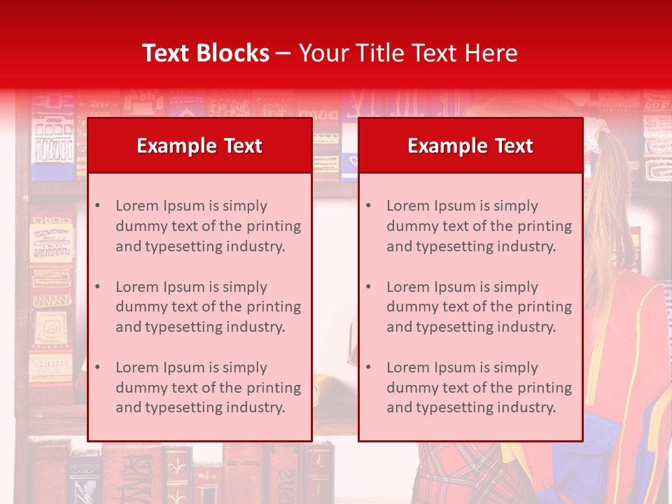 Stack Schoolchild Library PowerPoint Template