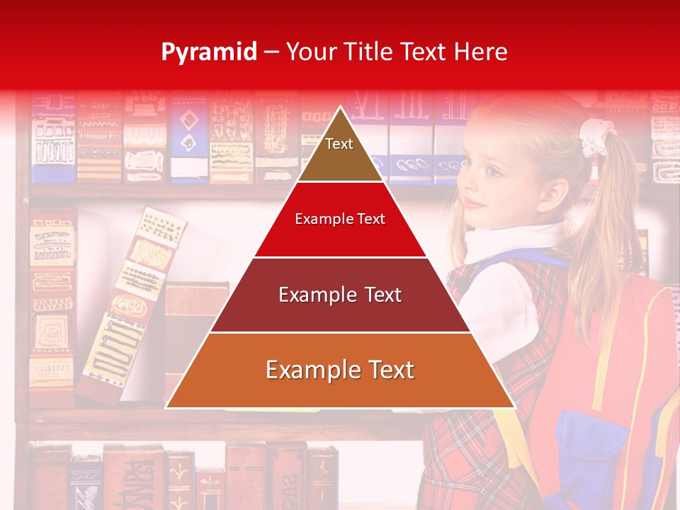 Stack Schoolchild Library PowerPoint Template