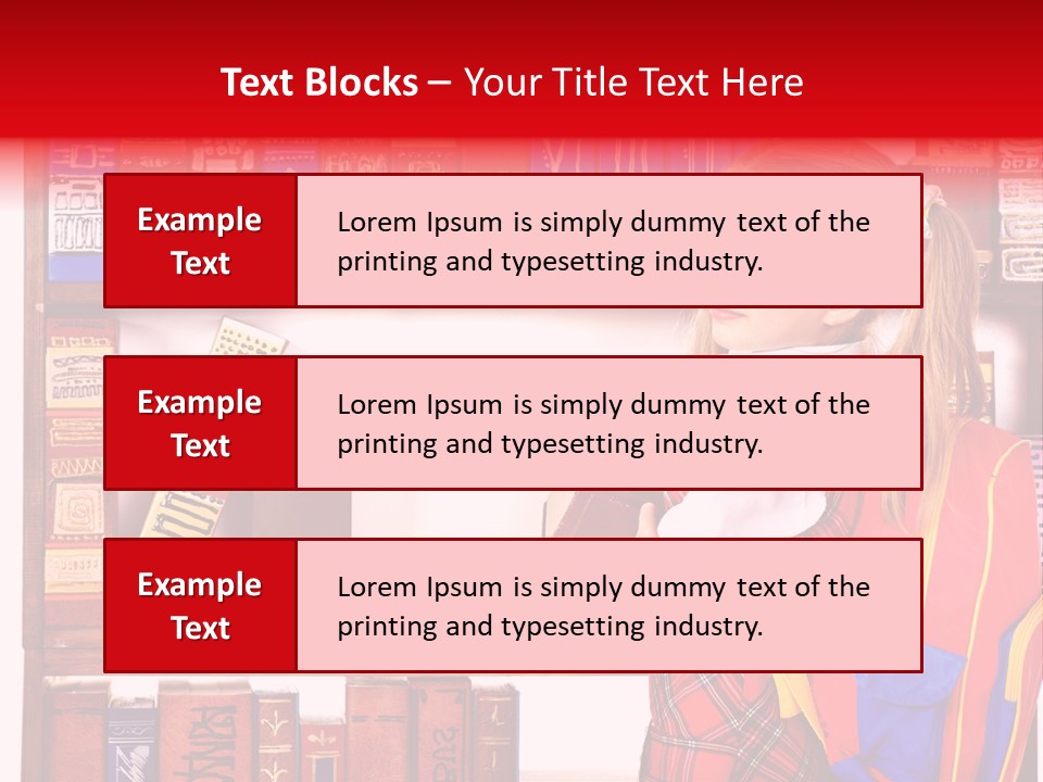 Stack Schoolchild Library PowerPoint Template