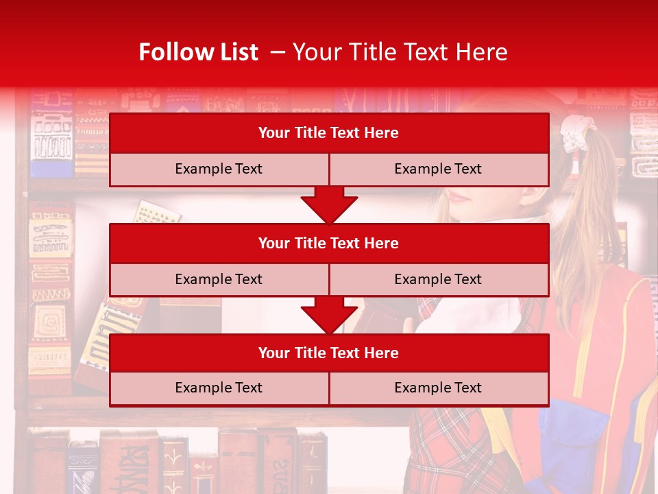 Stack Schoolchild Library PowerPoint Template