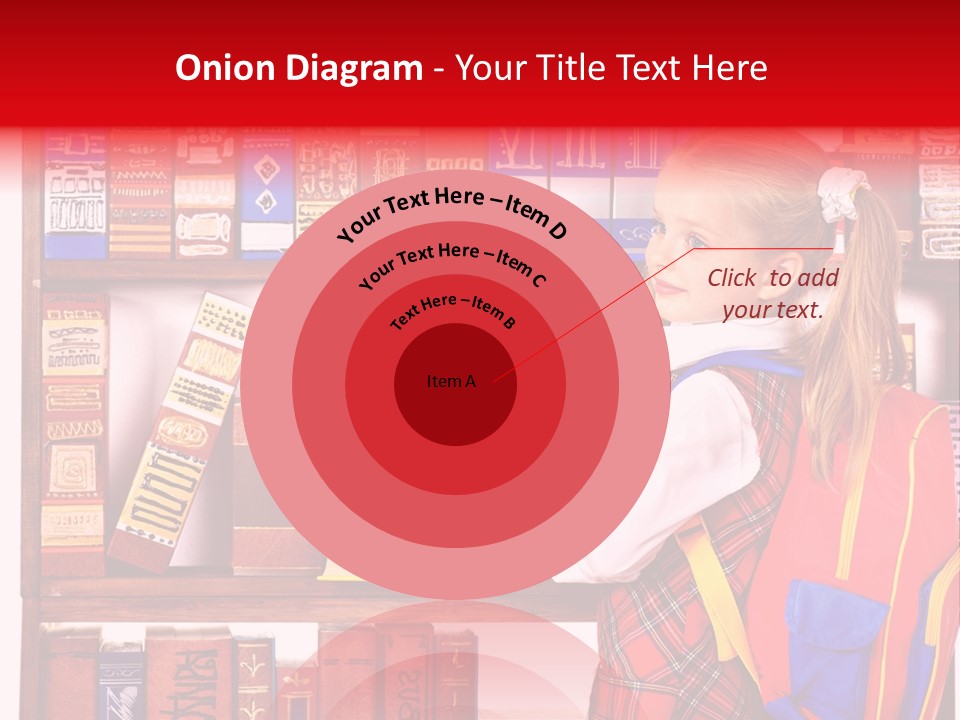 Stack Schoolchild Library PowerPoint Template