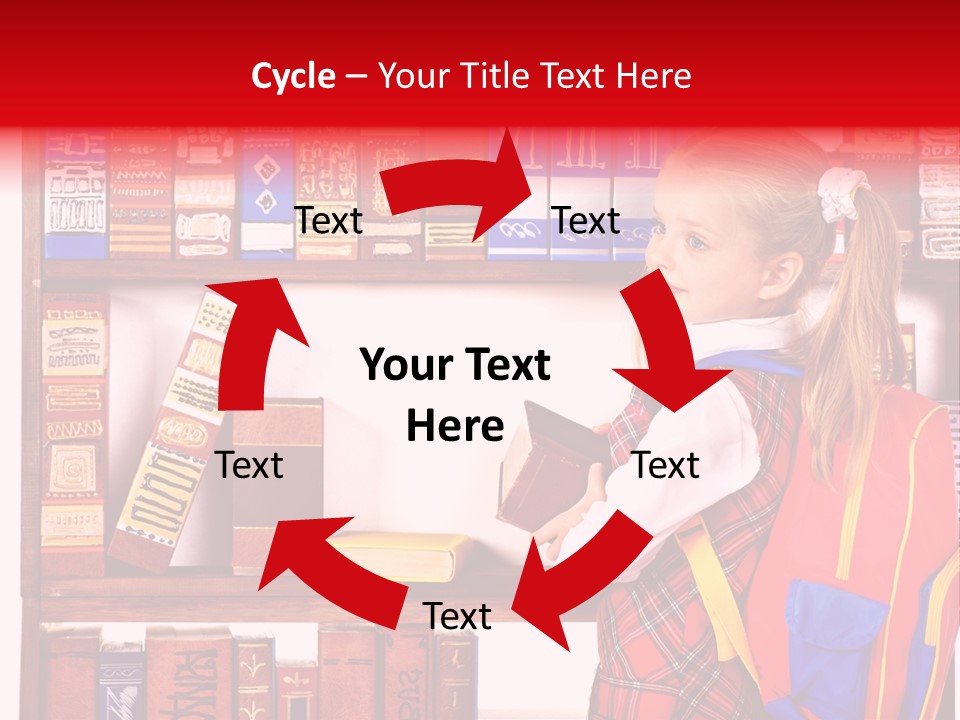 Stack Schoolchild Library PowerPoint Template