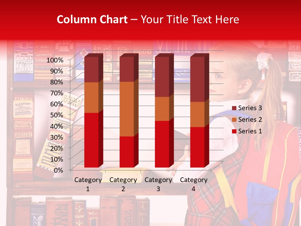 Stack Schoolchild Library PowerPoint Template