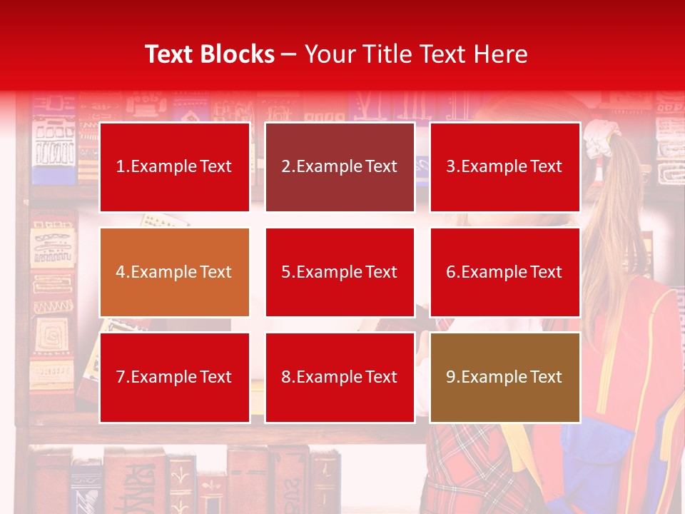 Stack Schoolchild Library PowerPoint Template