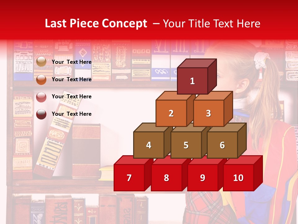 Stack Schoolchild Library PowerPoint Template