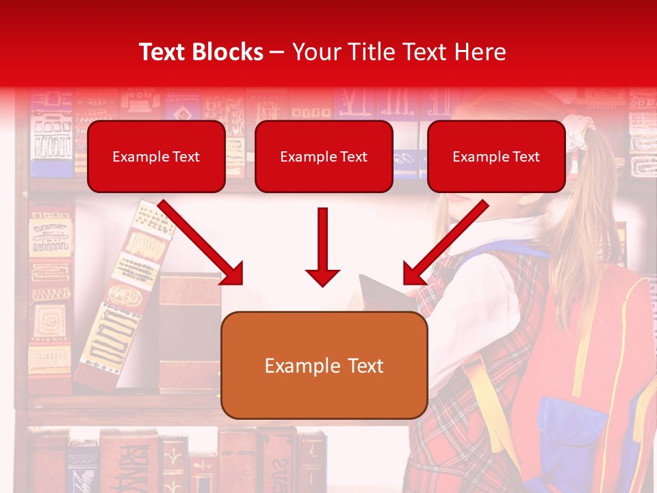 Stack Schoolchild Library PowerPoint Template