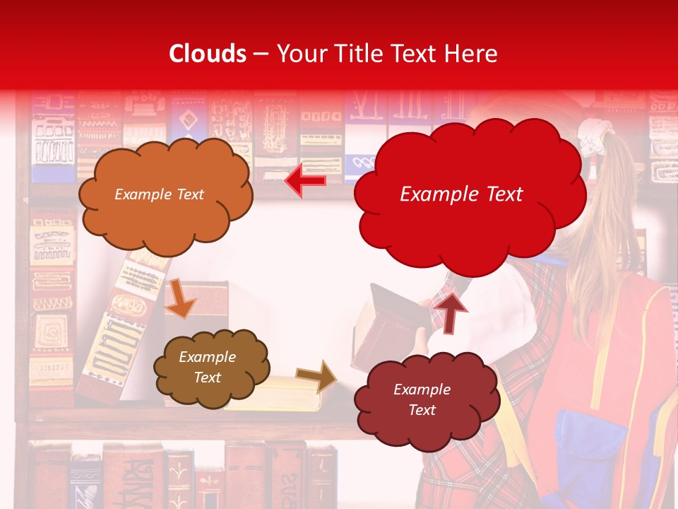 Stack Schoolchild Library PowerPoint Template