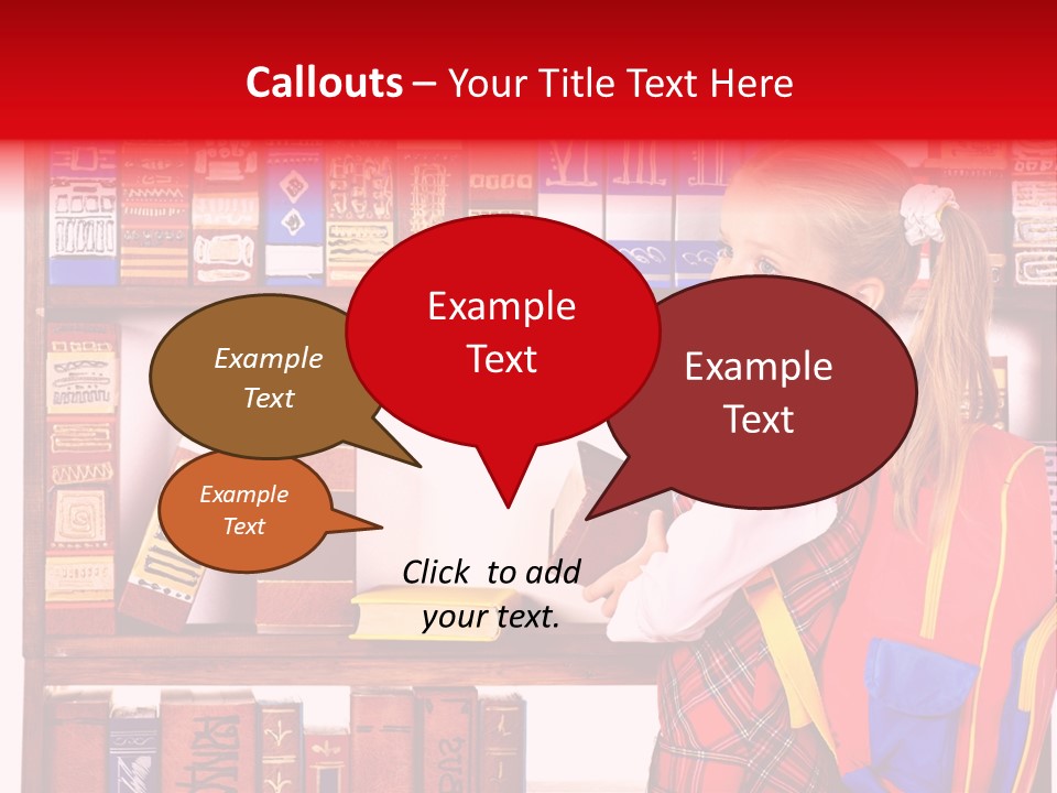 Stack Schoolchild Library PowerPoint Template