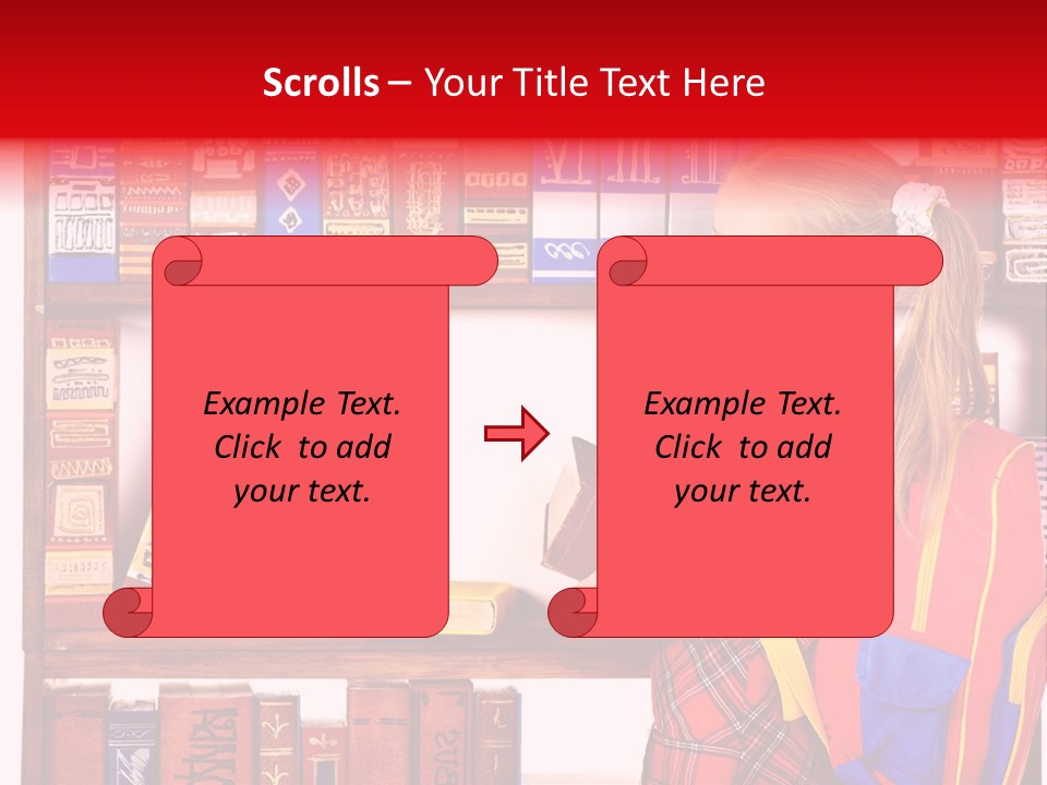 Stack Schoolchild Library PowerPoint Template