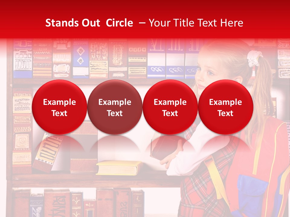 Stack Schoolchild Library PowerPoint Template
