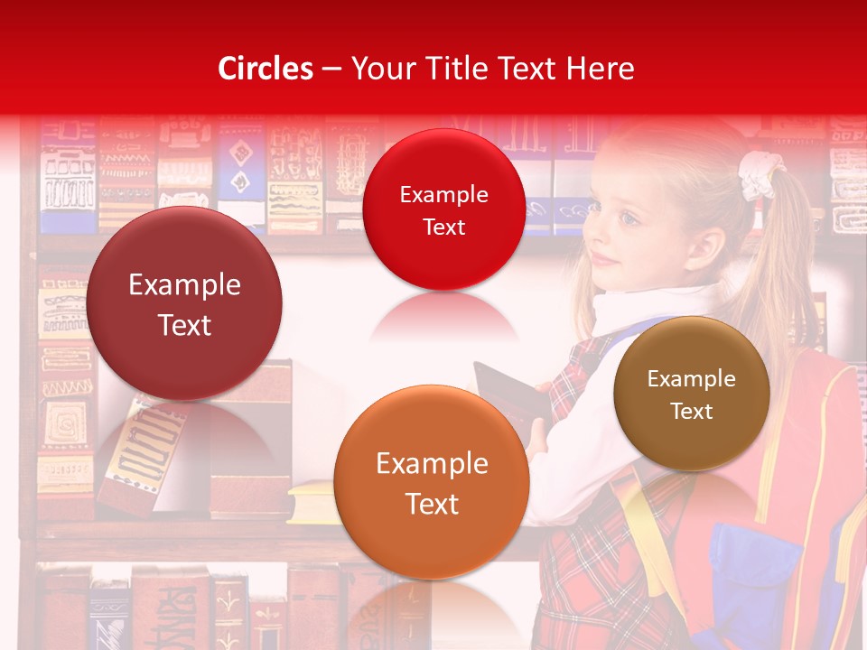 Stack Schoolchild Library PowerPoint Template