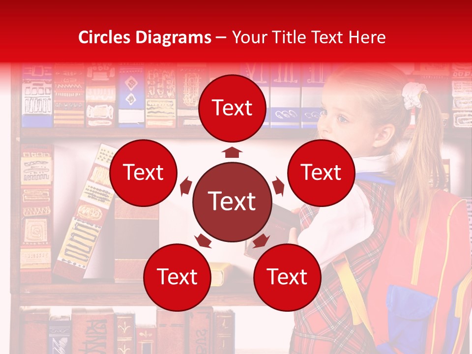 Stack Schoolchild Library PowerPoint Template