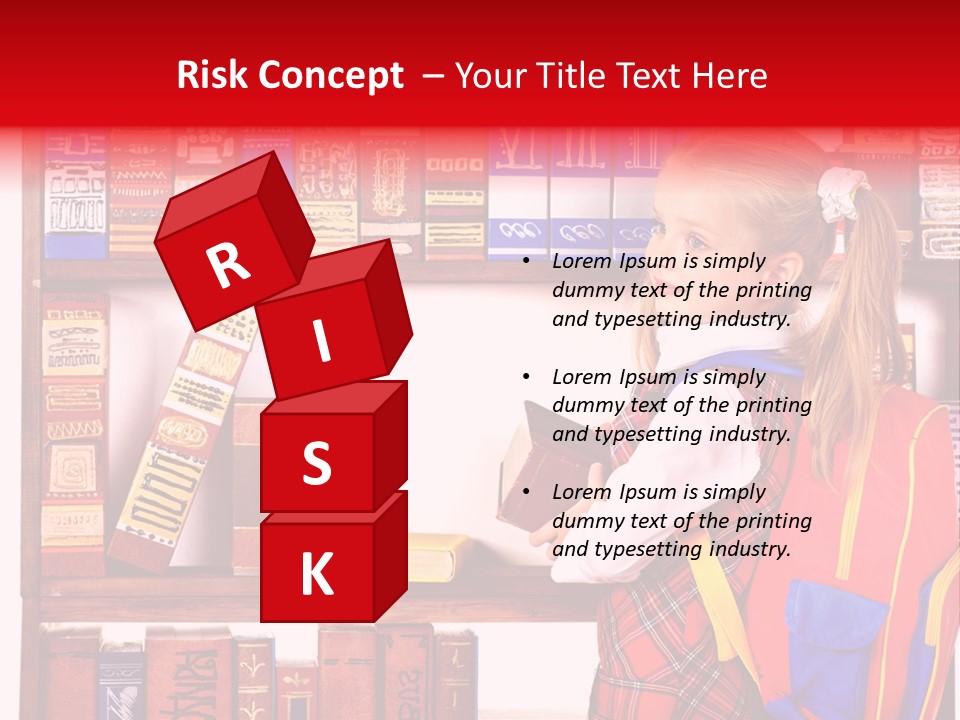 Stack Schoolchild Library PowerPoint Template