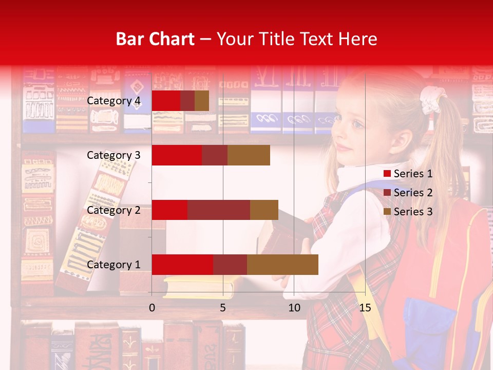 Stack Schoolchild Library PowerPoint Template