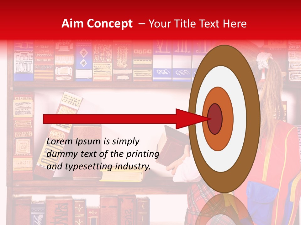 Stack Schoolchild Library PowerPoint Template