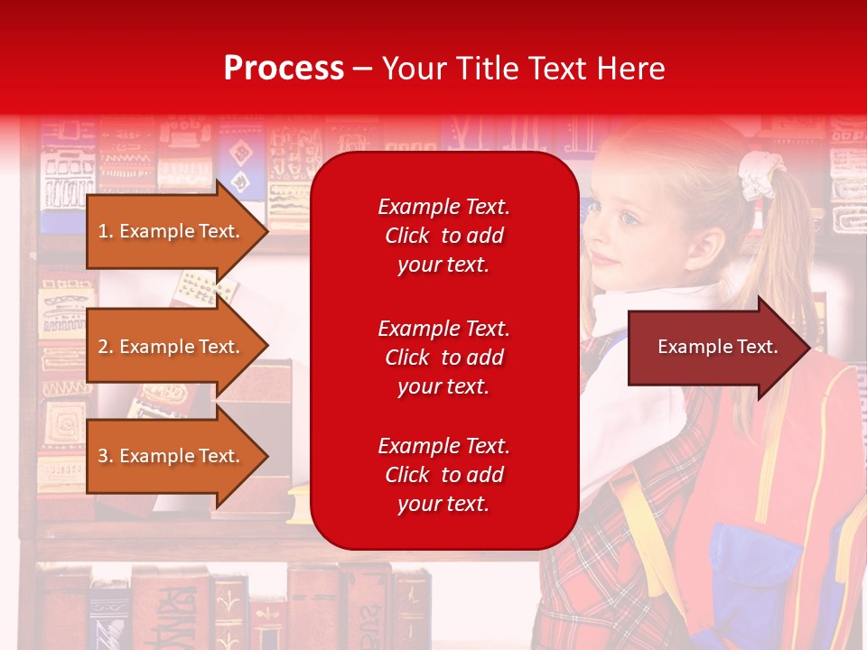 Stack Schoolchild Library PowerPoint Template