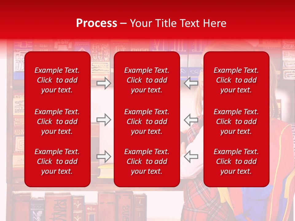 Stack Schoolchild Library PowerPoint Template