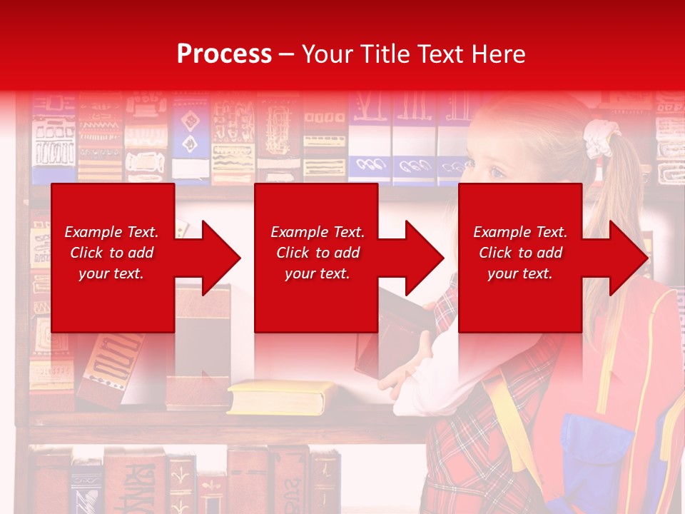 Stack Schoolchild Library PowerPoint Template