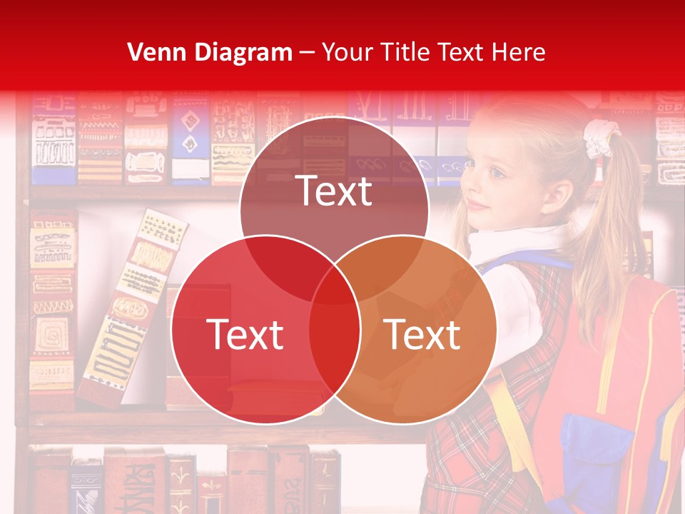 Stack Schoolchild Library PowerPoint Template