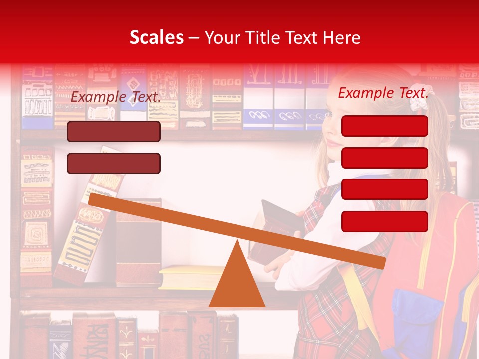 Stack Schoolchild Library PowerPoint Template