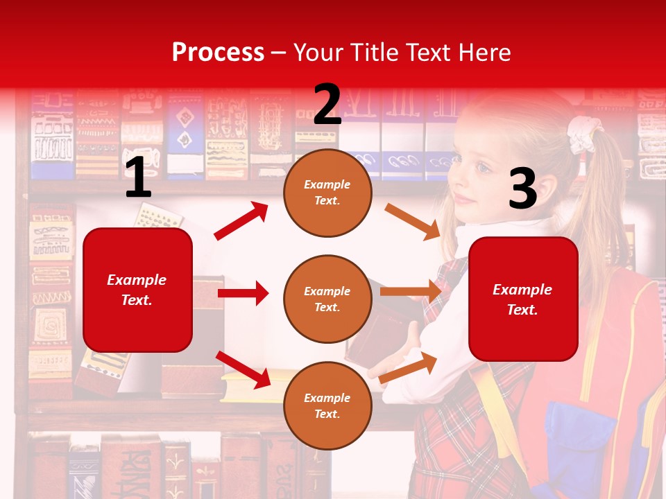 Stack Schoolchild Library PowerPoint Template